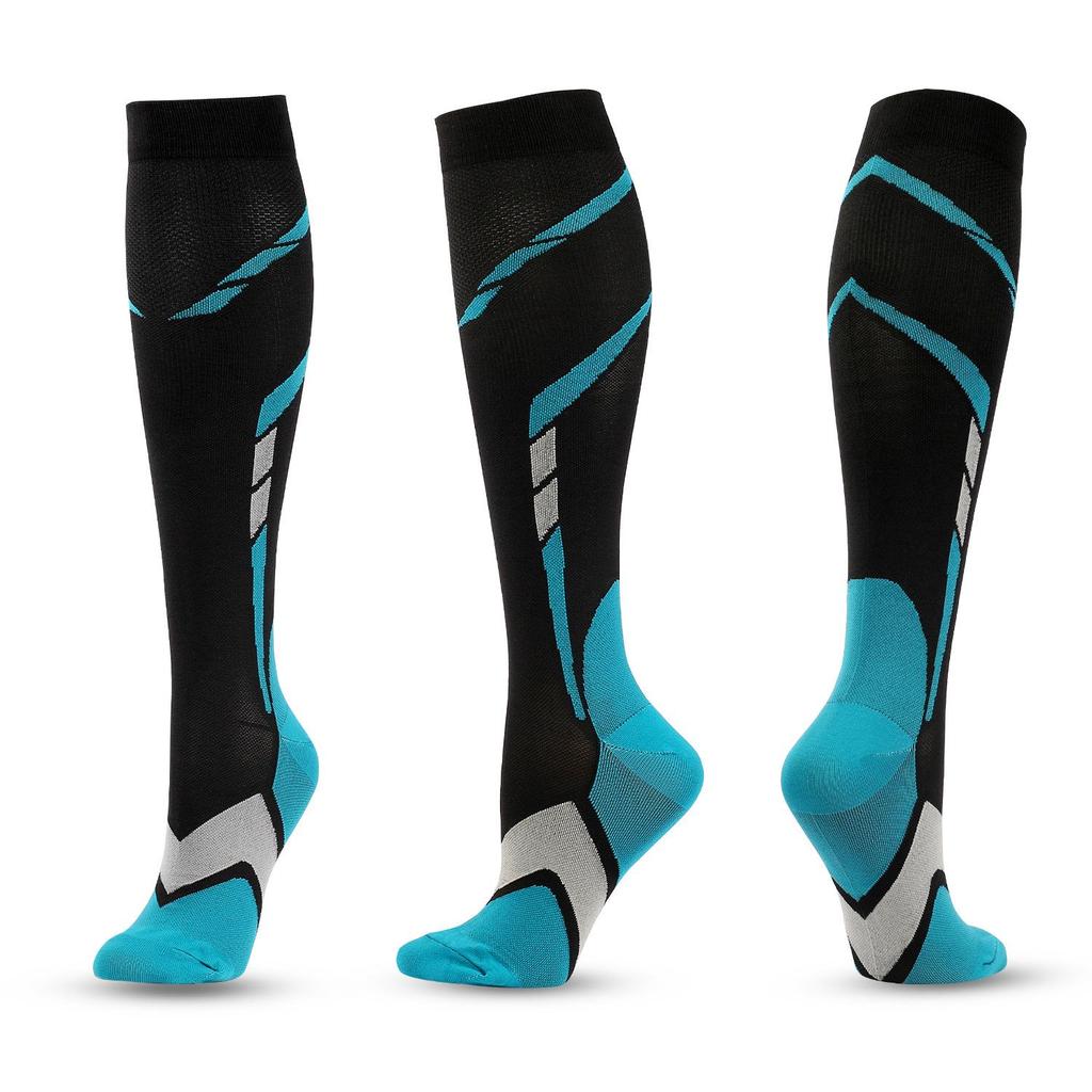 Unisex Multicolor Outdoor Compression Socks for Running – Long Tube Design