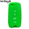 Key Holder Silicone Key Case Cover for Jeep Renegade Compass 2016 2019 2020 2021 2/3/4 Button Remote Fob Protection Flip Folding