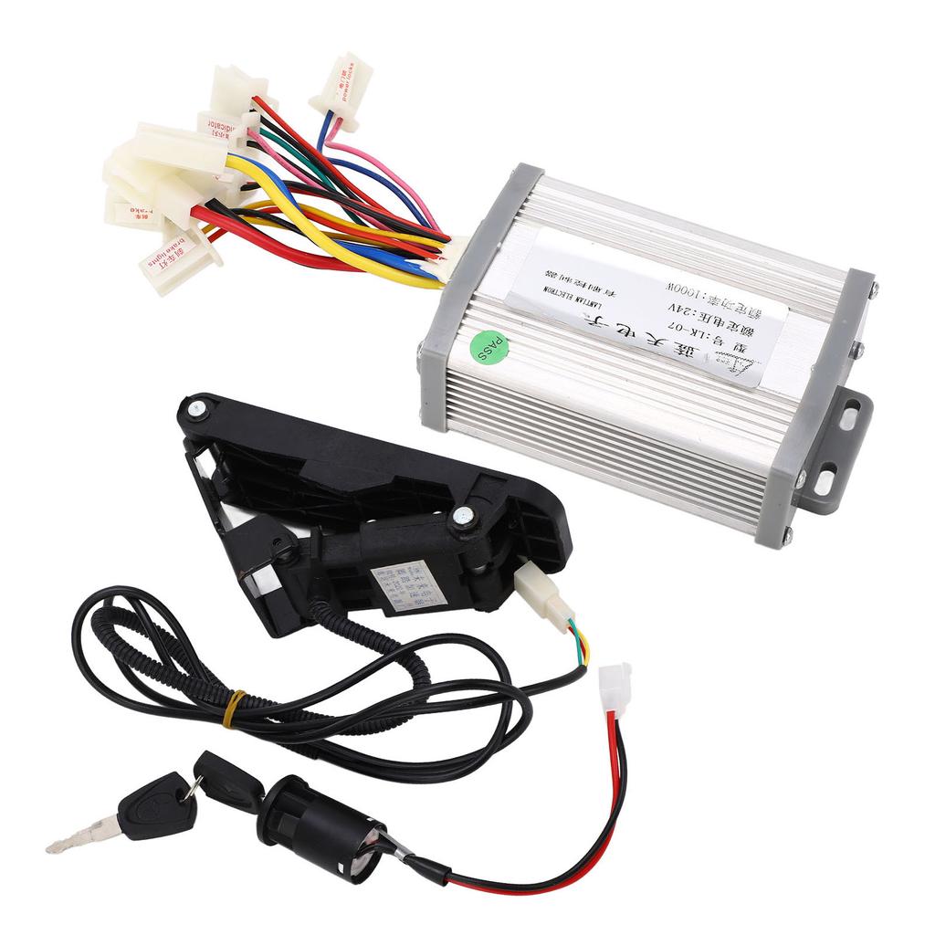 24V 1000W elektrisk trehjulssykkel børstet kontrollpedalgasssett for ombyggingssett for elektrisk sykkel