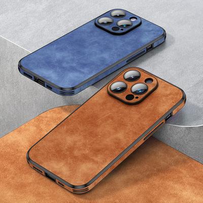 Luxury Full Protection Silicone Bumper Shockproof Business Leather Phone Case For Iphone 14 13 12 11 Pro Max Plus Cover Funda