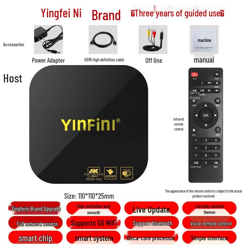 4K HD Smart Dual-Band 5G Set-Top Box with Universal Screen Mirroring