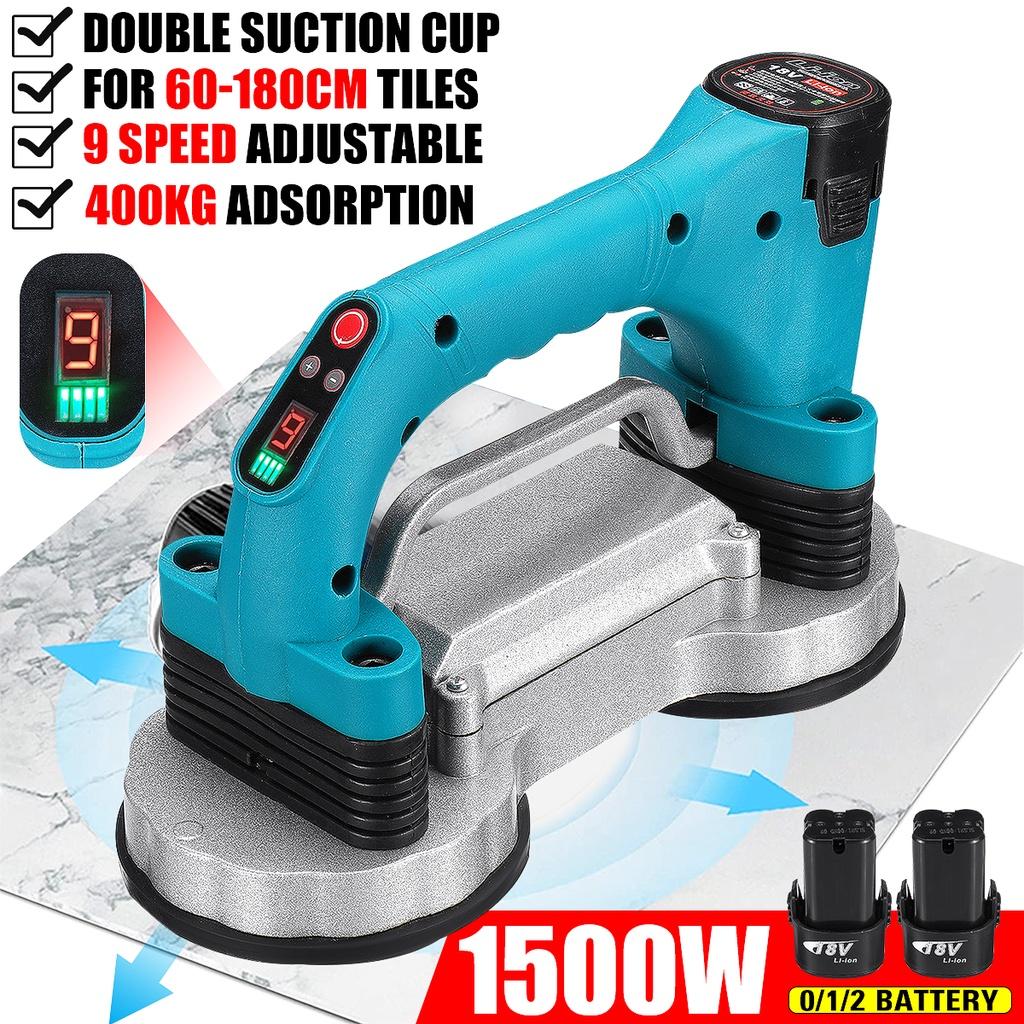 New 60-180cm Adjustable Tiling Tiles Machine Tiles Vibrator Suction Cup Protable Automatic Floor Vibrator Leveling Tool With Two Battery