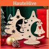 Stylish Christmas Tree Hollow Decorations Unique Wooden Ornaments For Festive Home Decor