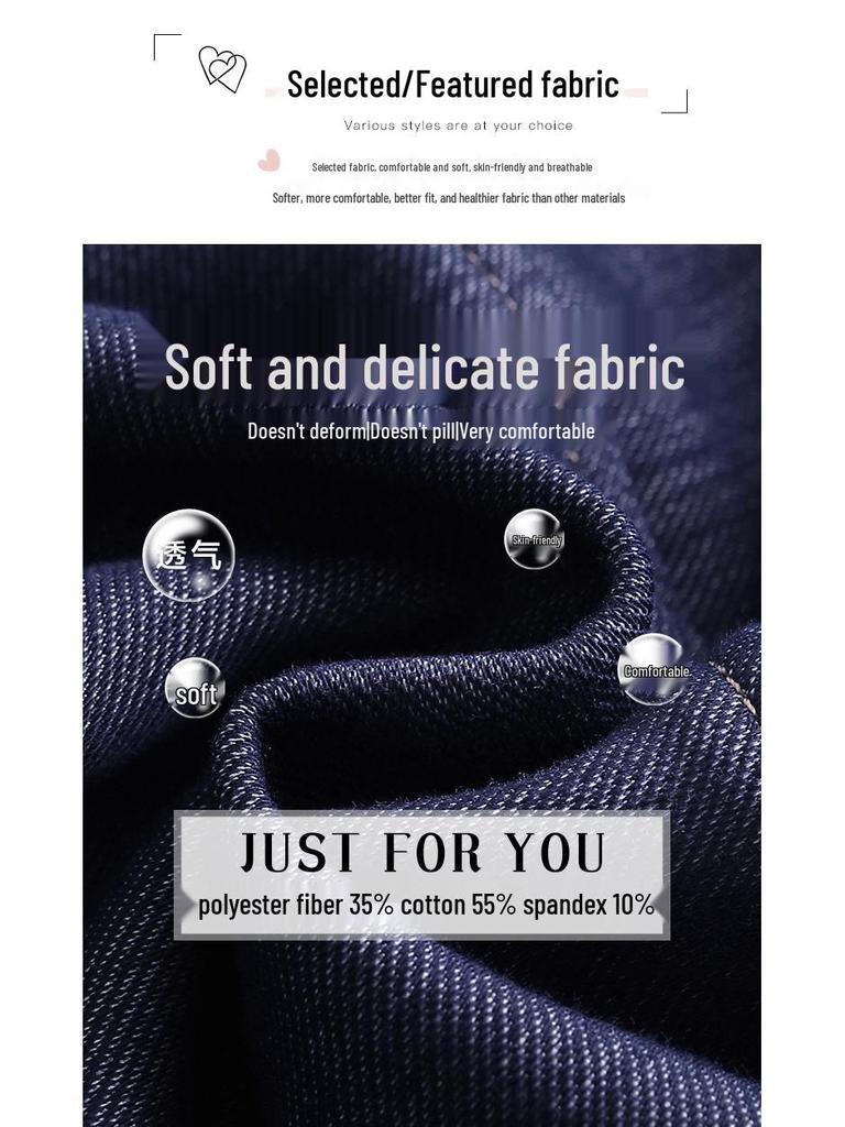 2025 Autumn/Winter High-Waisted Plus Size Straight-Leg Women's Pants - Elastic Waist, Comfortable, Casual, Draping Fashion Trend.