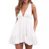 Summer New Sexy Backless Sleeveless Suspender Dress European and American Solid Color Skirt Women's Clothing