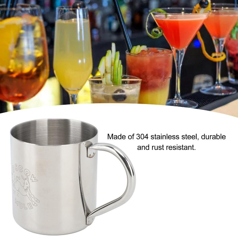 With Handle Beer Mug Rust Proof Water Cup Unbreakable Cocktail Mug Home
