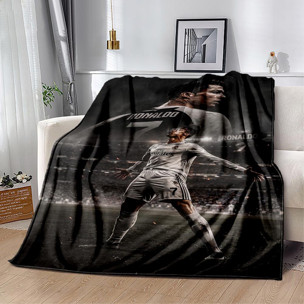 Ronaldo's Legacy Football Blanket Soft Warm Cozy Perfect for Chair Couch Sofa Four Seasons Universal Warmthful Decor