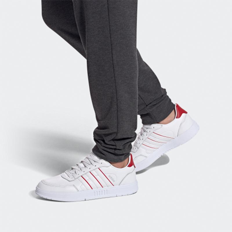 Adidas Neo Courtmaster Synthetic Leather Balance Low-Top Skate Shoes Men Sneakers White Red G55069