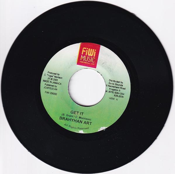 

7inch Record BRAHYHAN ART ALBEENO Get It Why NONE FiWi Music 2005 Jamaica Reggae Ska Dub Used