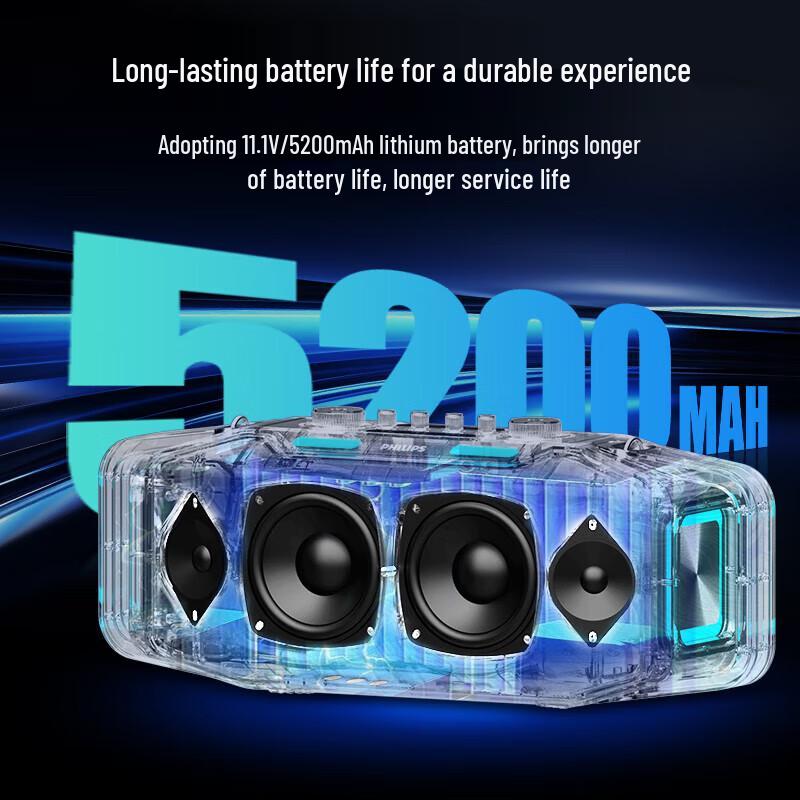 Philips TAX5409 Portable Outdoor Bluetooth Karaoke Speaker