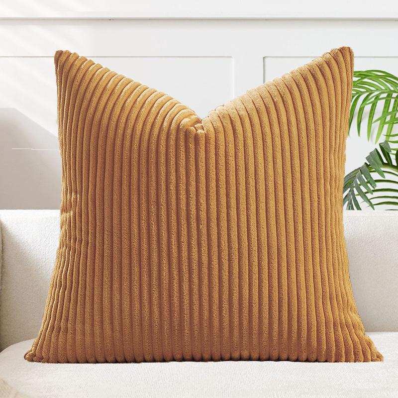 2 Pack Corduroy Pillow Covers, Soft Textured Fabric, Double-Sided Design with Zipper Closure,Suitable for Sofa, Bed, Living Room,Home Decoration