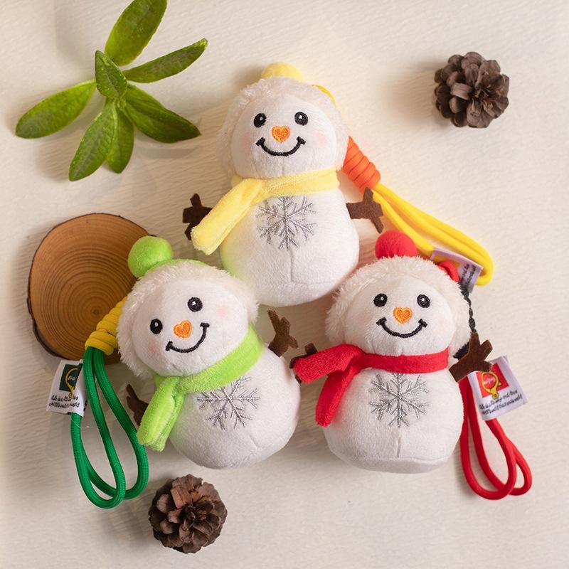 Cute Little Snowman Pendant Plush Toy Doll Snowman Doll Girl Bag Keychain Pendant Doll