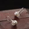 Leaf Earrings Women'S Small Fresh Apricot Leaves Cute Imitation Pearl Sweet High-End Short Earrings