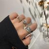 S925 Sterling Silver Heart & Chain Geometric Index Finger Ring Set