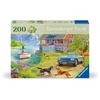 Puzzle - ravensburger - maison au bord du lac - 200 pièces - support inclus - couleurs vibrantes
