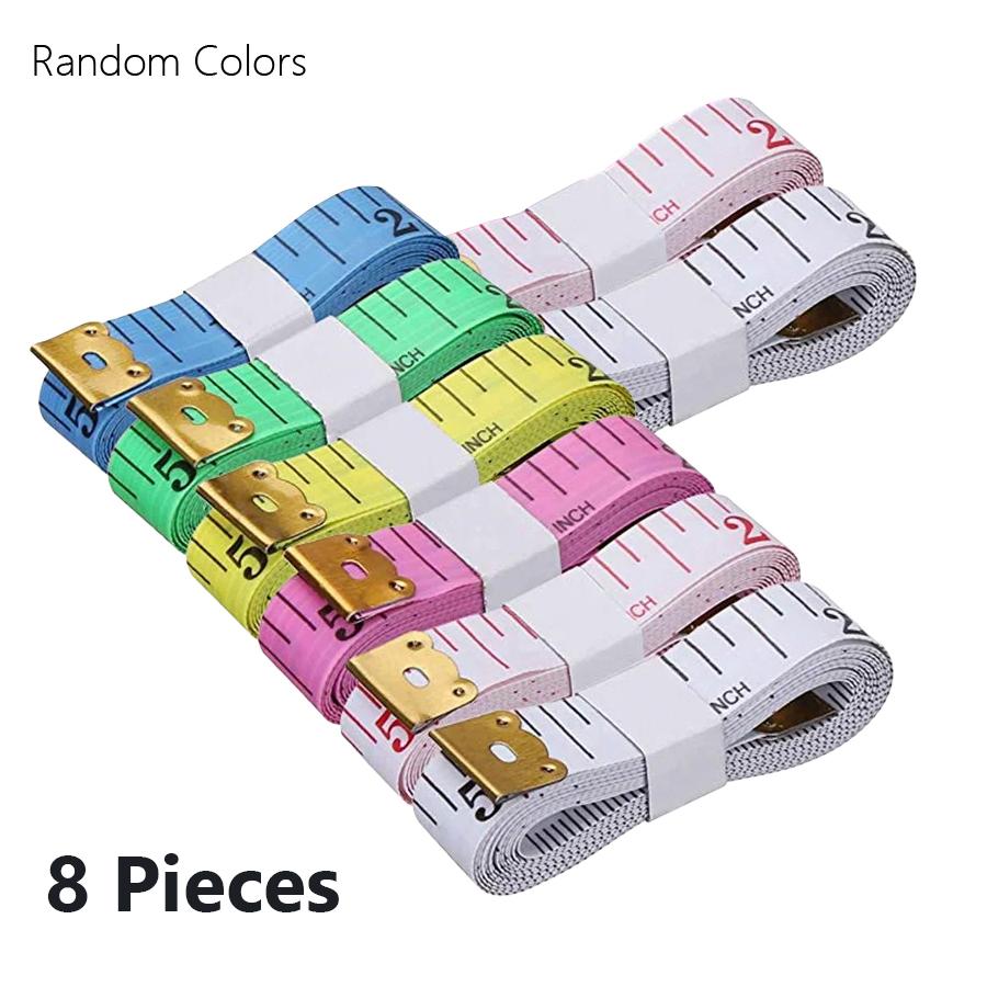 Soft Measuring Tape 150cm/60" Dual Sided Measurement Body Sewing Tailor Ruler for Weight Loss Clothing Craft - 1/3/8Pcs Set