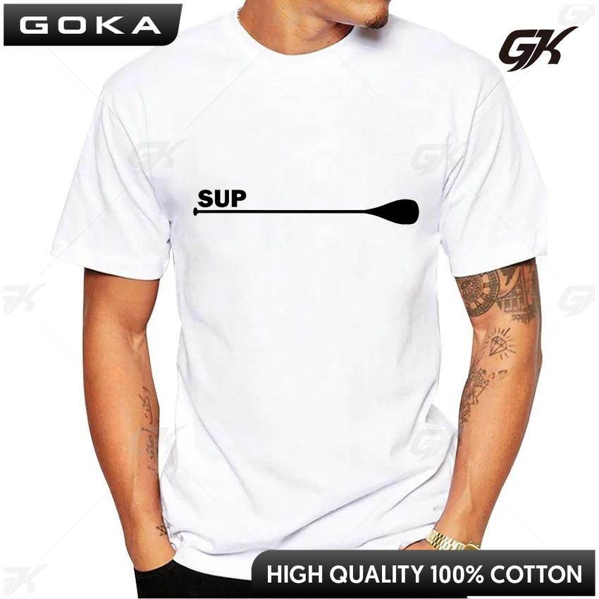 Relax Paddle Board SUP TShirt New Round Short Sleeved Tops Hip Hop Boy Tops Stand Up Paddle Sport Mans White Tees