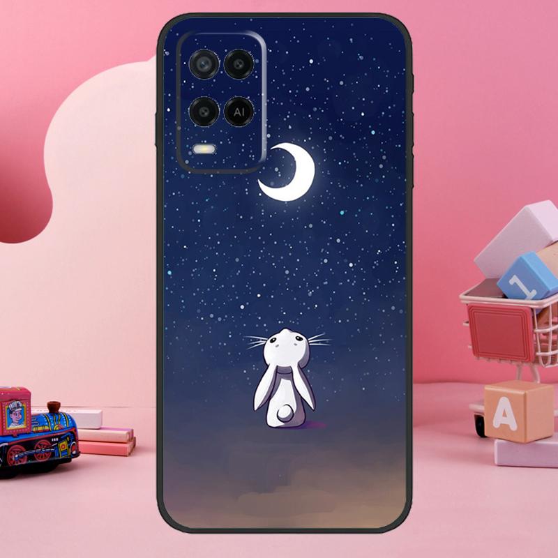Rabbits Bunnies Case For OPPO A96 A76 A16 A54 A74 A54s A57s A53 A31 A5 A9 A52 A72 A15 A17 A57 A77 Fundas