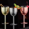 Stainless Steel Red Wine Glass, Single Layer Goblet, Large Capacity, Drum Shaped, Drop-resistant Wine Glass, 250ml, Agave Cup
