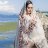 Summer Sunscreen Shawl Beach Scarf Thin Ethnic Scarf Fashionable Temperament Cotton Linen Vietnamese Tulle Headscarf Women