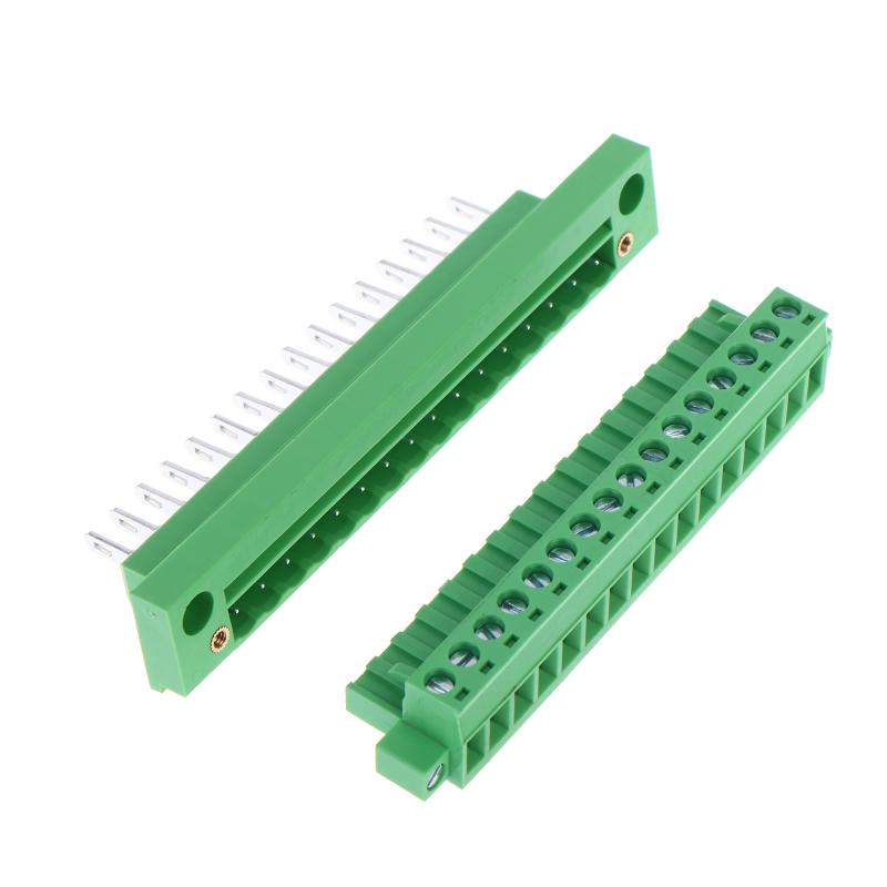 1 Satz 2Edgwb + 2Edgkm 5,08 Schalttafel-Schraubklemmenblock Drahtverbinder 5,08 mm Raster Stecker/Buchse Einsteckbare Klemmensteckerbuchsen