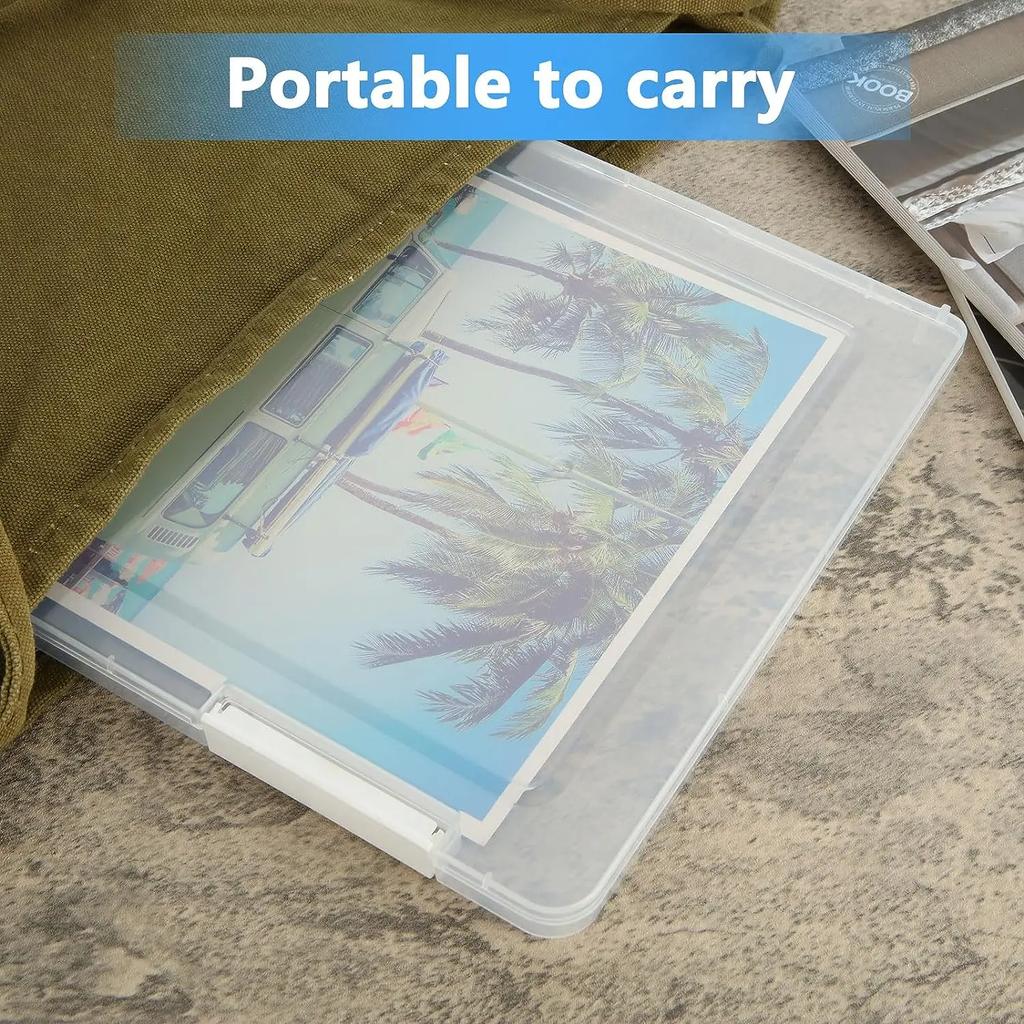Pouzdro na projekt A4 Plastová schránka na scrapbook Úložná schránka Vyčistit soubor Třídění dokumentů Přenosná schránka Složka Prachotěsná schránka