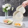 ZISIZ Cream Style Cartoon Bone Dish Set