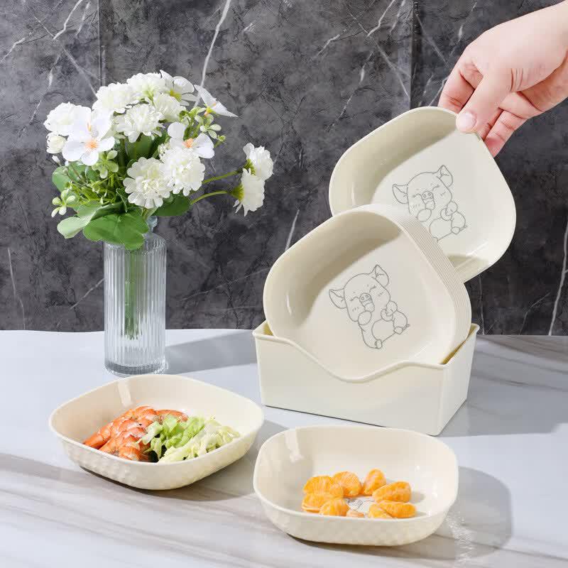 ZISIZ Cream Style Cartoon Bone Dish Set