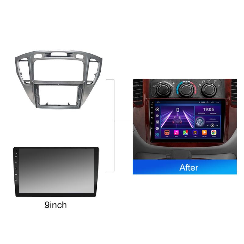 2Din Car Radio Frame Panel For Toyota Kluger Highlander 2001 2007 Android GPS Navigation Multimedia Player Fascia Mounting Kit