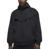 Nike Solid Color Hooded Long Sleeve Zipper Loose Jacket Men jackets Black DA7355-010