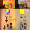 Sunset Lamp Projector Multicolor Changing LED Projection Lamp,Switch Button and APP Control 360 Degree Rotation Sunlight Lamp for Bedroom,