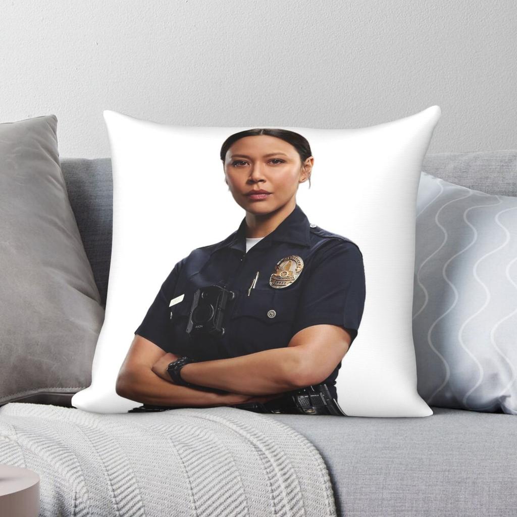 The Rookie Lucy Chen Square Pillowcase Polyester Linen Velvet Creative Zip Decor Pillow Case Sofa Seater Cushion Case