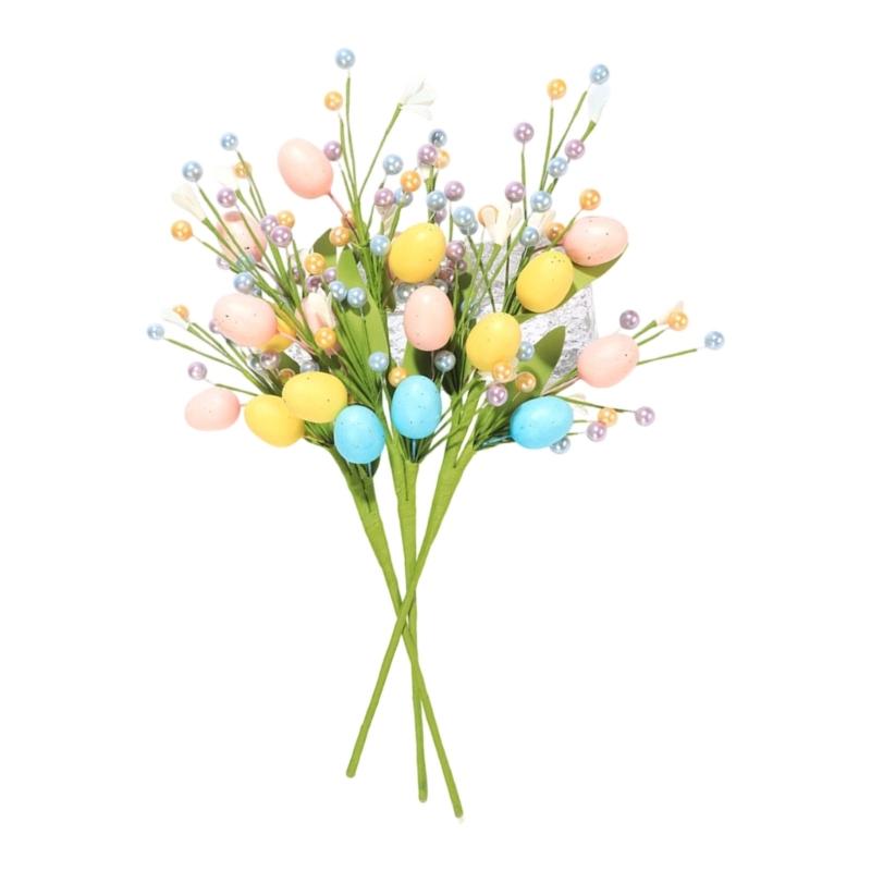Simulated Foam Berries Easter Eggs Artificial Berries Fruit Branch for Holiday Party Decoration Vase Flower Arrangements