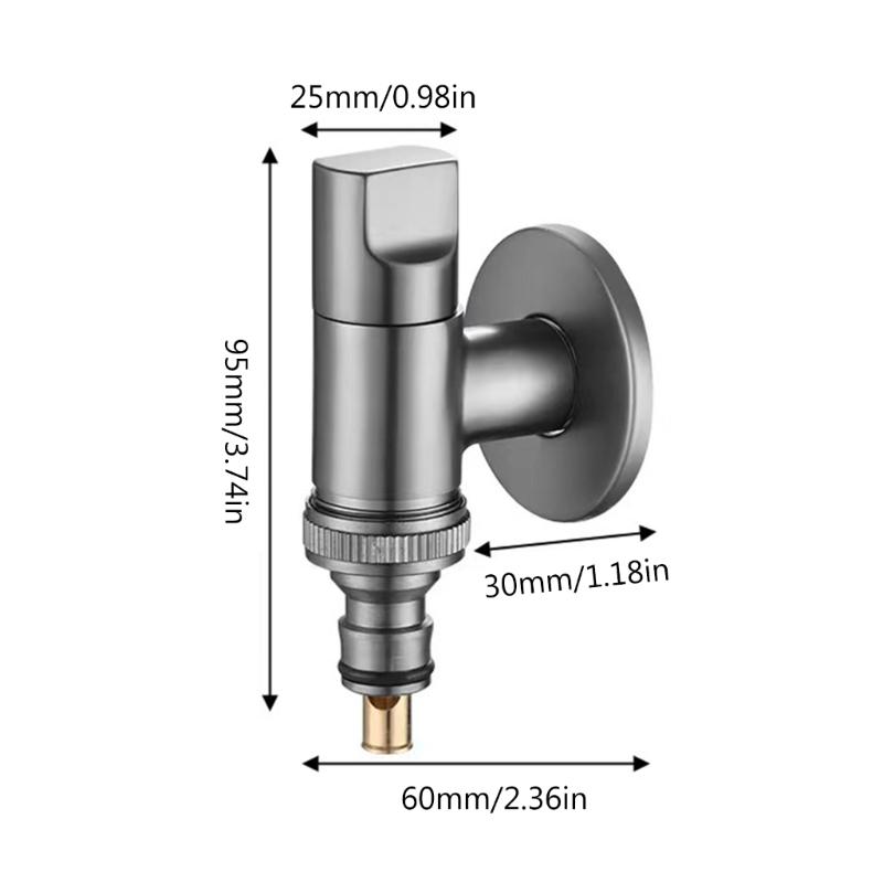 Brass 3-way Filling Angle Valve Wall Mount One Into Two Out Water Toilet Faucet Bidet Sprayer for Bathroom Accessories