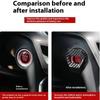 Car Start Button Cover Car Interior Protective Button Cover A Button Start Stop Cover Vehicle Interior Anti-Scratch Metal Car