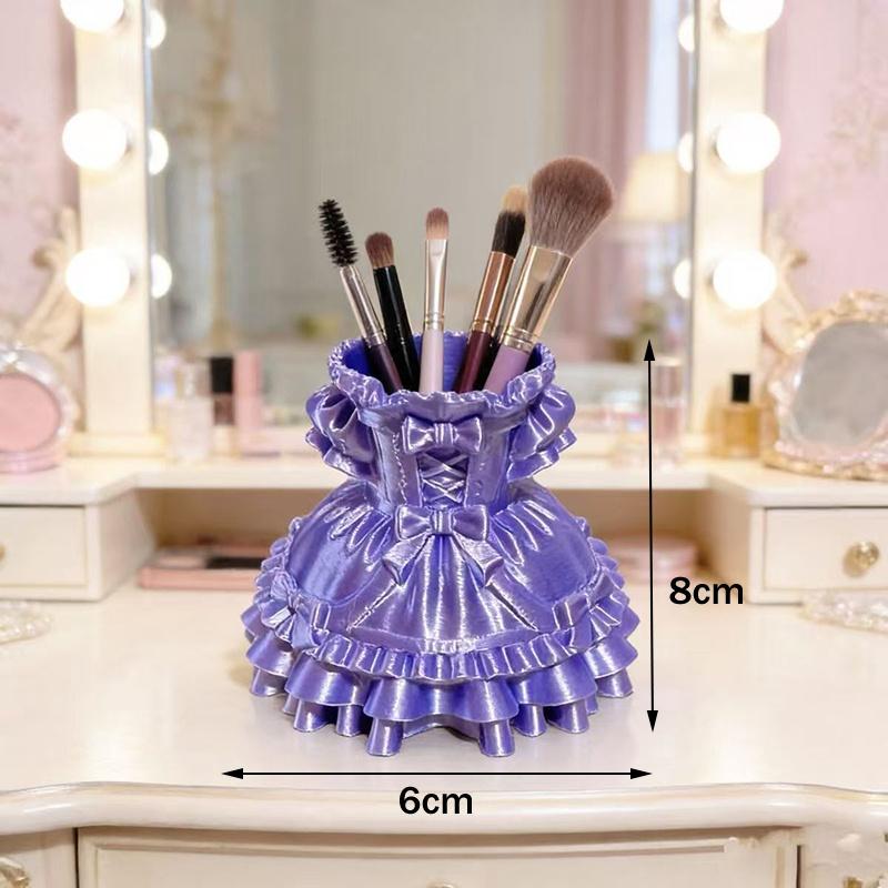 Princess Dress Style Lolita Cute Desktop Storage Box Pen Holder Cosmetic Decoration Ornament, Home Decoration