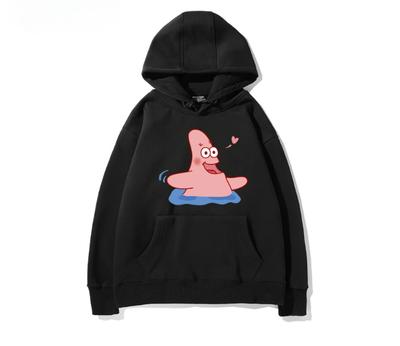 New SpongeBob SquarePants Big Stars Surrounding Hoodies Student Couples  Autumn and Winter Loose and Versatile Clothes Trendy