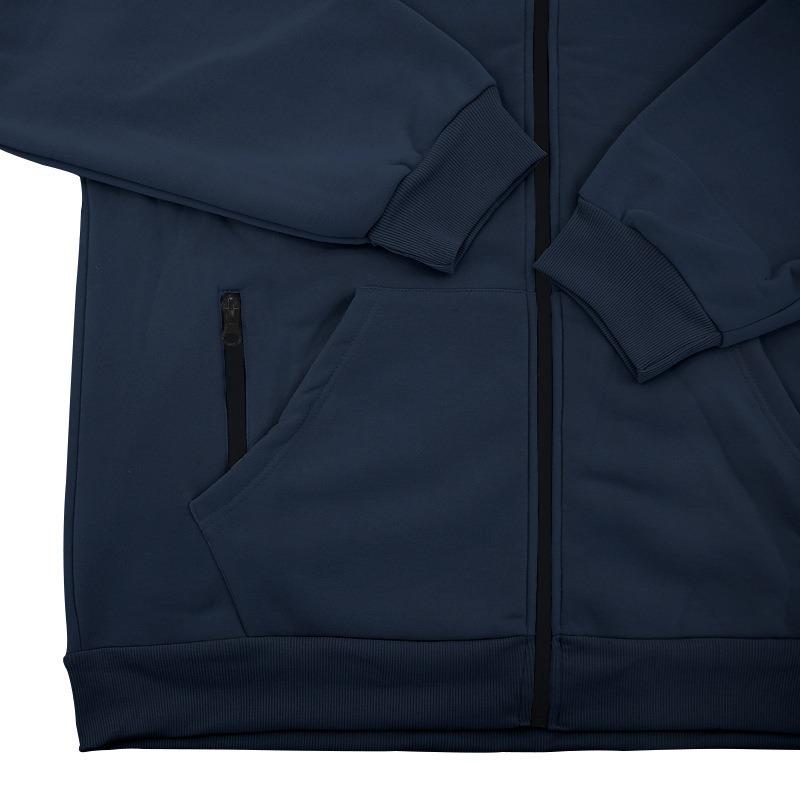 Men's Solid Hooded Zip Up Fleece Sweatshirt.
