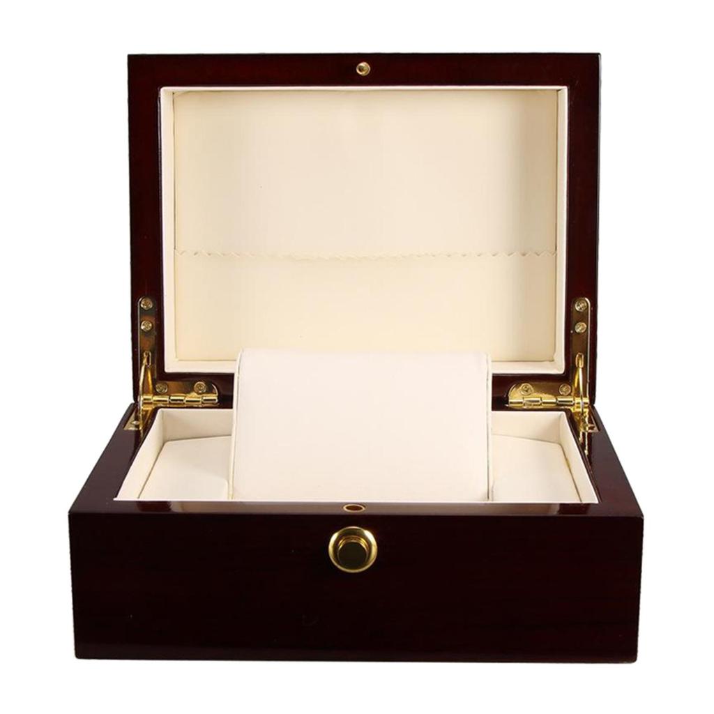 Solid Wood Case Display Organizer, mens Women Jewelry Watches Storage Boxes Holder with Pillow