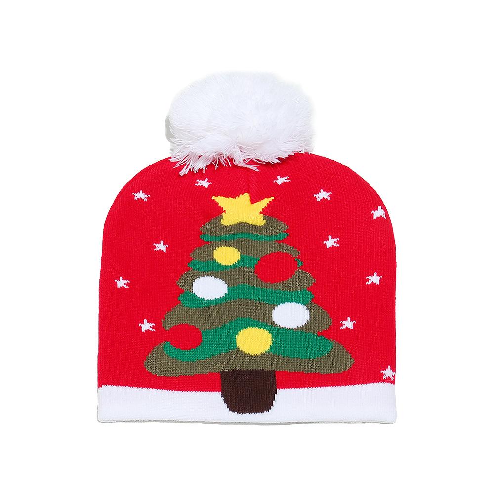 

2025 autumn and winter new Christmas hat Temu Santa Elk cold hat Christmas knitted hat women M（56-58cm）