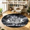 Round Rug Custom NameSunderland FC Pattern Non Slip Carpet Home Floor Decor