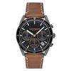 Thompson 14602410 Chronograph Men Black Dial Brown Leather Strap