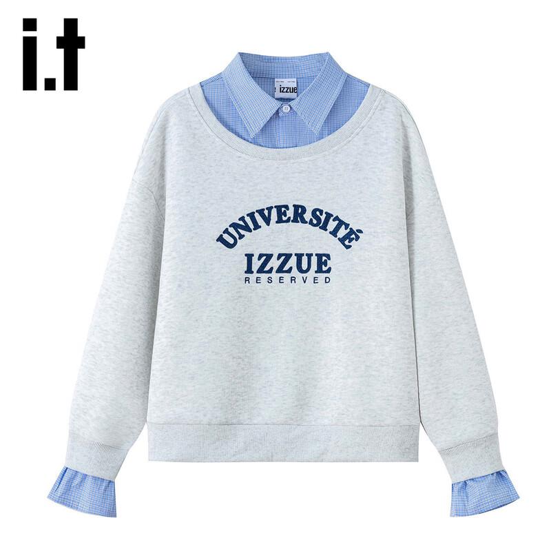 

Izzue IT Women s Faux Two-Piece Lapel Sweatshirt XL