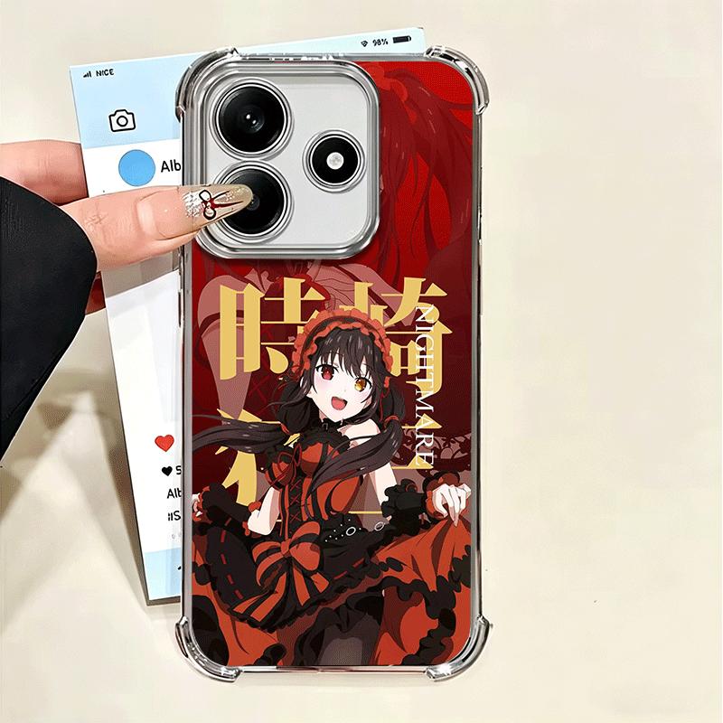 

Date A Live Tokisaki Kurumi Plating Phone Case For Xiaomi Poco X5 X6 X7 X8 Pro Max F8 Ultra F7 M8 M7 M5S Redmi 15C 15 14C 13C 13 Xiaomi Redmi 15