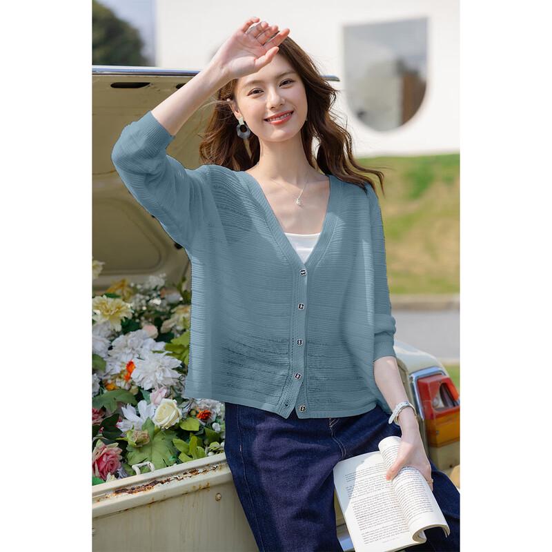 

Mocana Women s Thin Long-Sleeve V-Neck Cardigan One Size