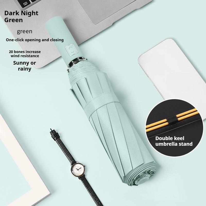 Fully Automatic Double Large Umbrella Folding Weather and Rain Umbrella Sun Umbrella Sun Umbrella 24 Bone Umbrella