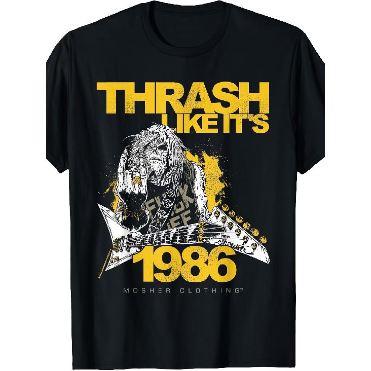 Thrash Wie Es 1986 Ist T-Shirt Men'S T-Shirt Funny Perfect For Home|Outdoor|Work|Gifting (Birthdays|Valentine'S Day|Mother'S Day) S To 3XL Unisex