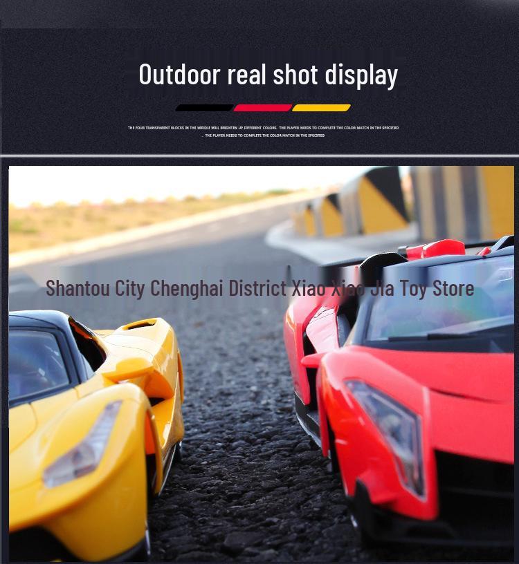 Children's Remote Control Convertible Sports Racing Car Toy - Rechargeable & Wireless with Lights