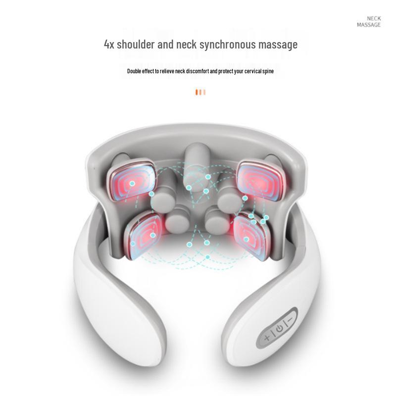 Smart Cervical and Shoulder Massager with Pulse Heating and Hot Compress Therapy