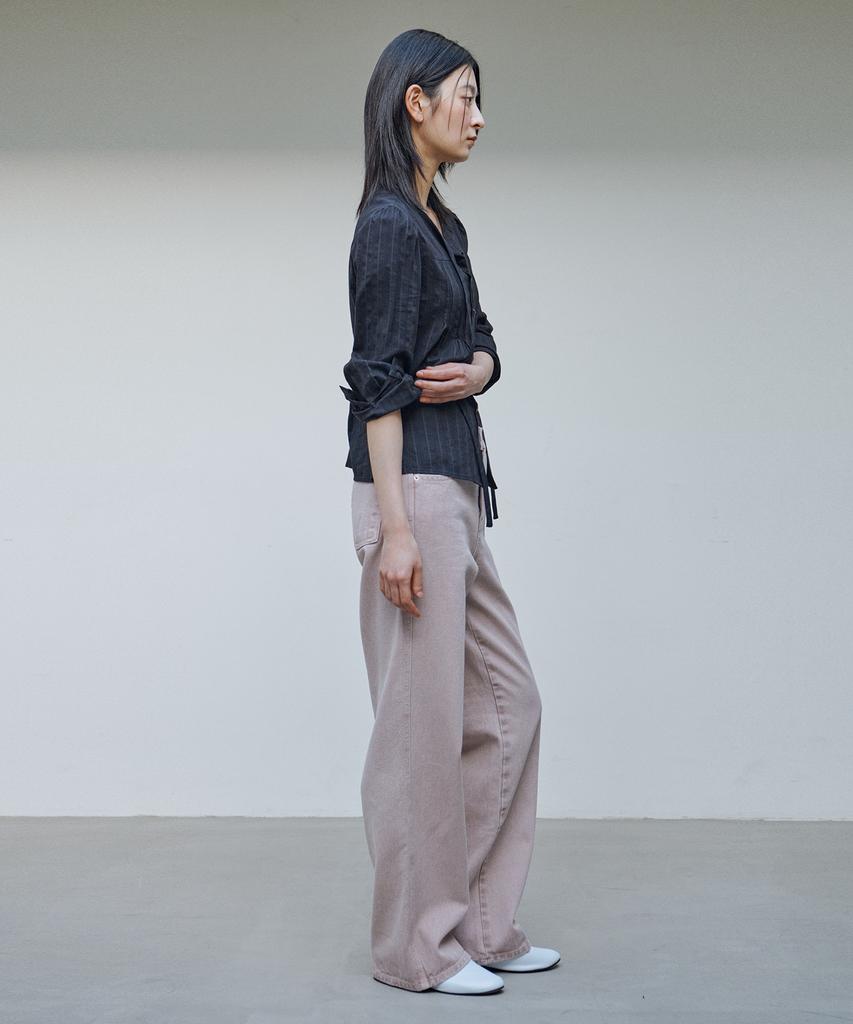 Awi Color-Dyed Straight Denim_Light Pink